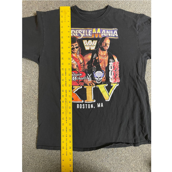 WWE Wrestlemania XIV 14 T-Shirt Shawn Michaels Stone Cold Steve Austin Large WWF - Picture 6 of 7